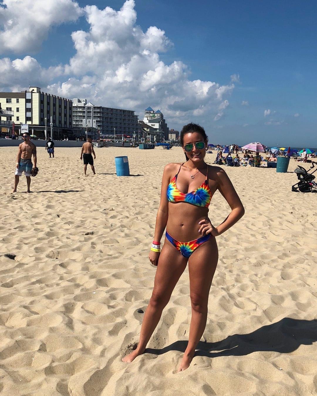 College slut Danielle T. Strips naked