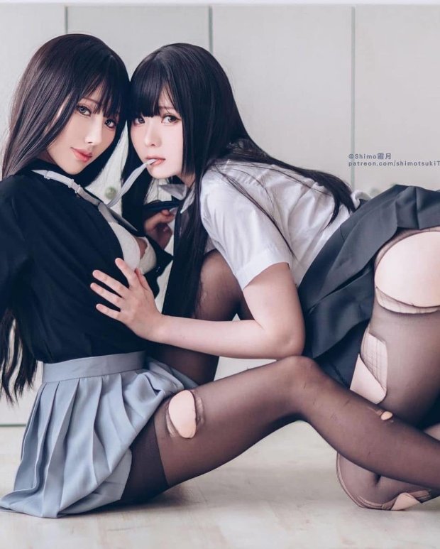 Cute girls dressed and undressed