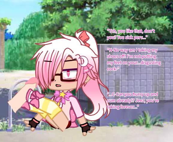 [Gacha] Bitchy Femboy Footjob