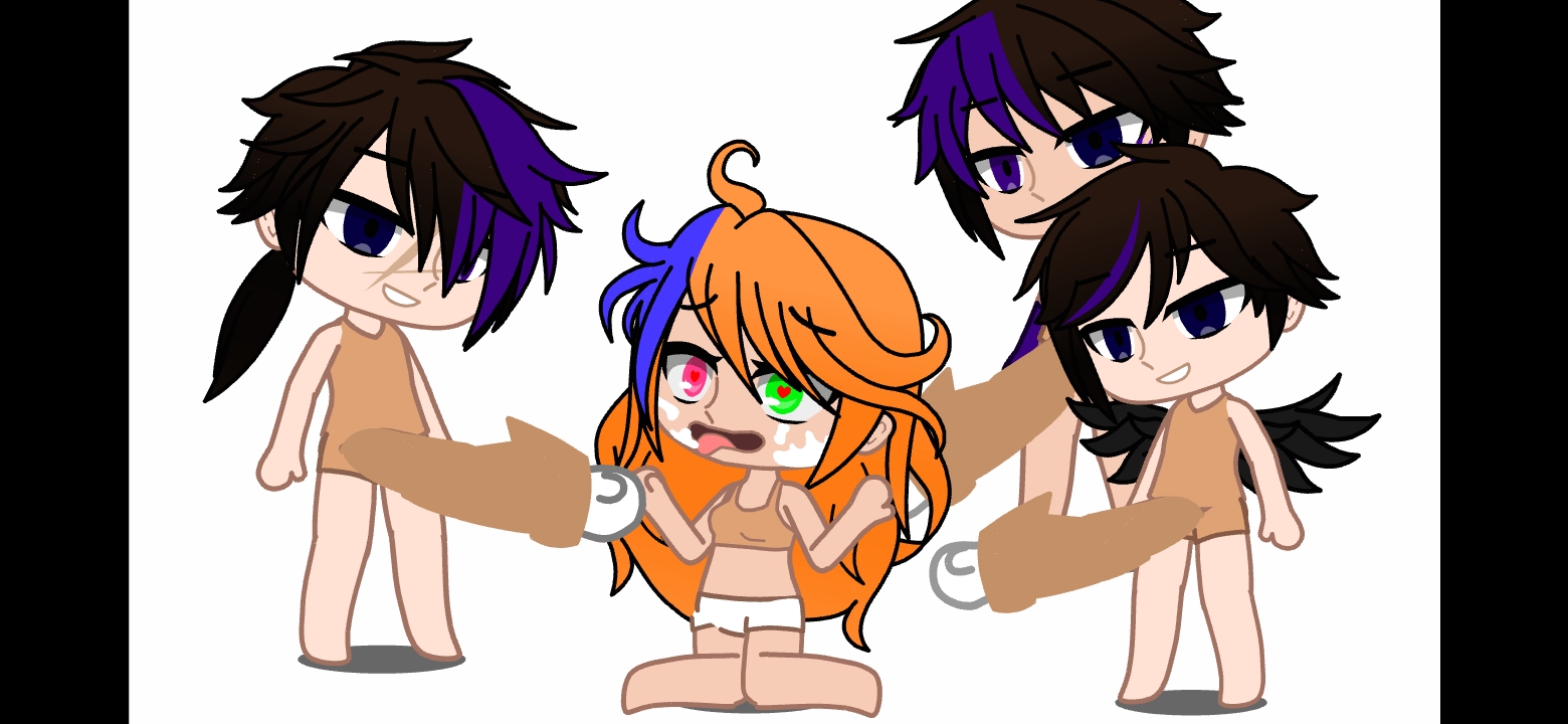 Ms Afton get Ganbanged by william C.C and Micheal