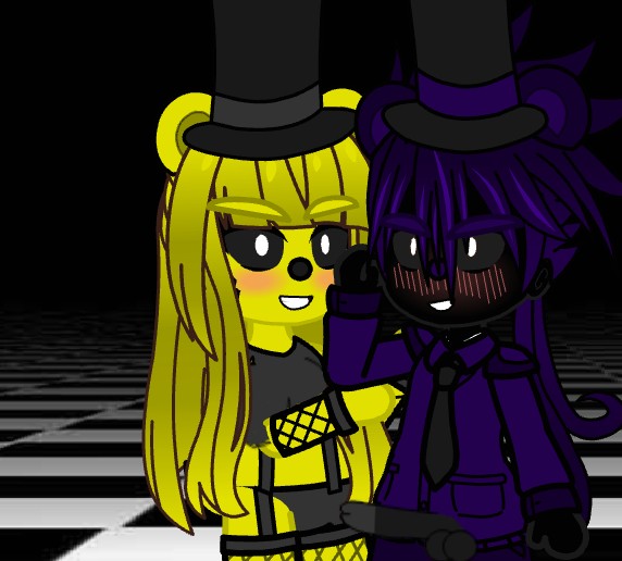 Shadow freddy and female golden freddy