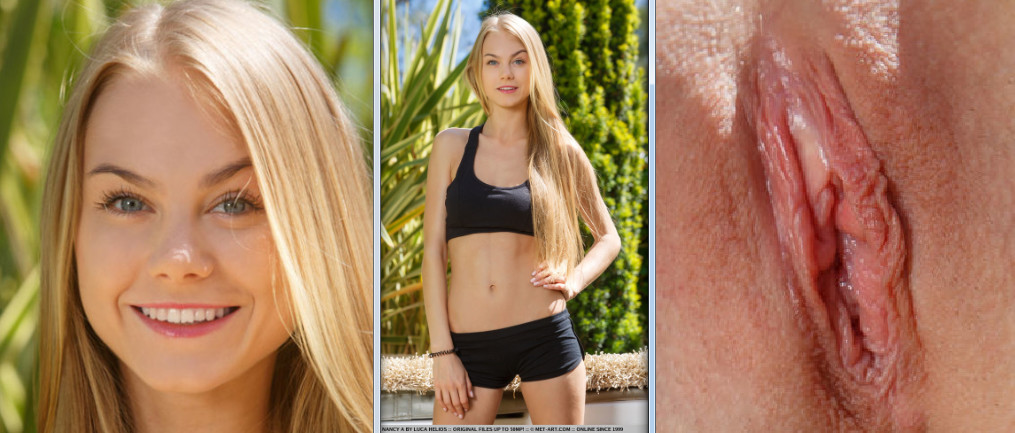 Nancy A opens her vagina