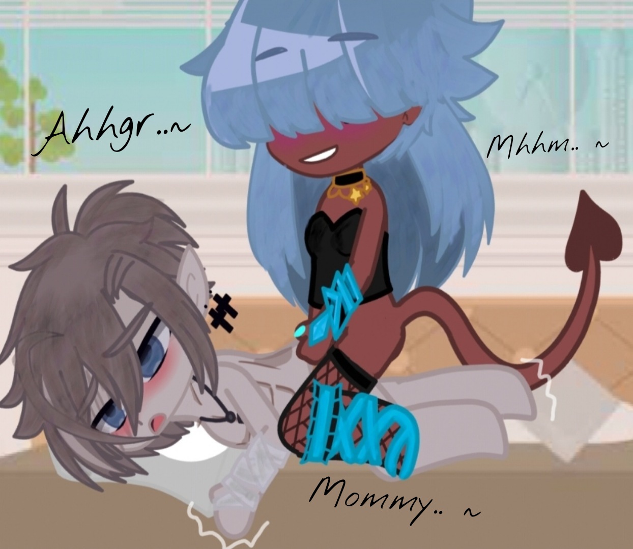 {sex request for NeZu}{Horny demon's}{Demon : Ura}