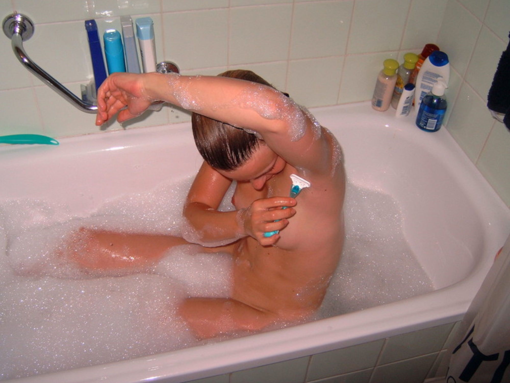 Jenny posing around naked