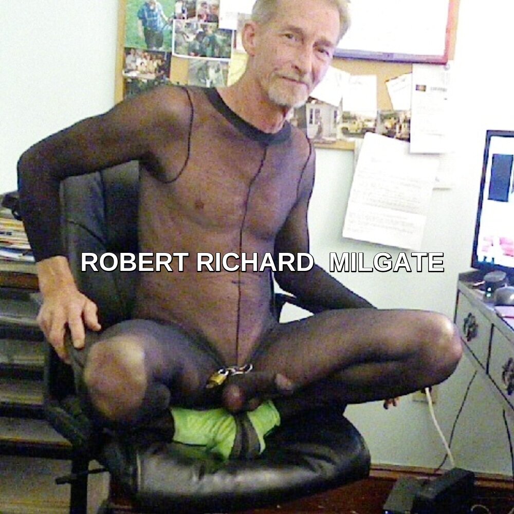 ROBERT RICHARD MILGATE FREAK IN A SHEER  BLACK BODYSTOCKING
