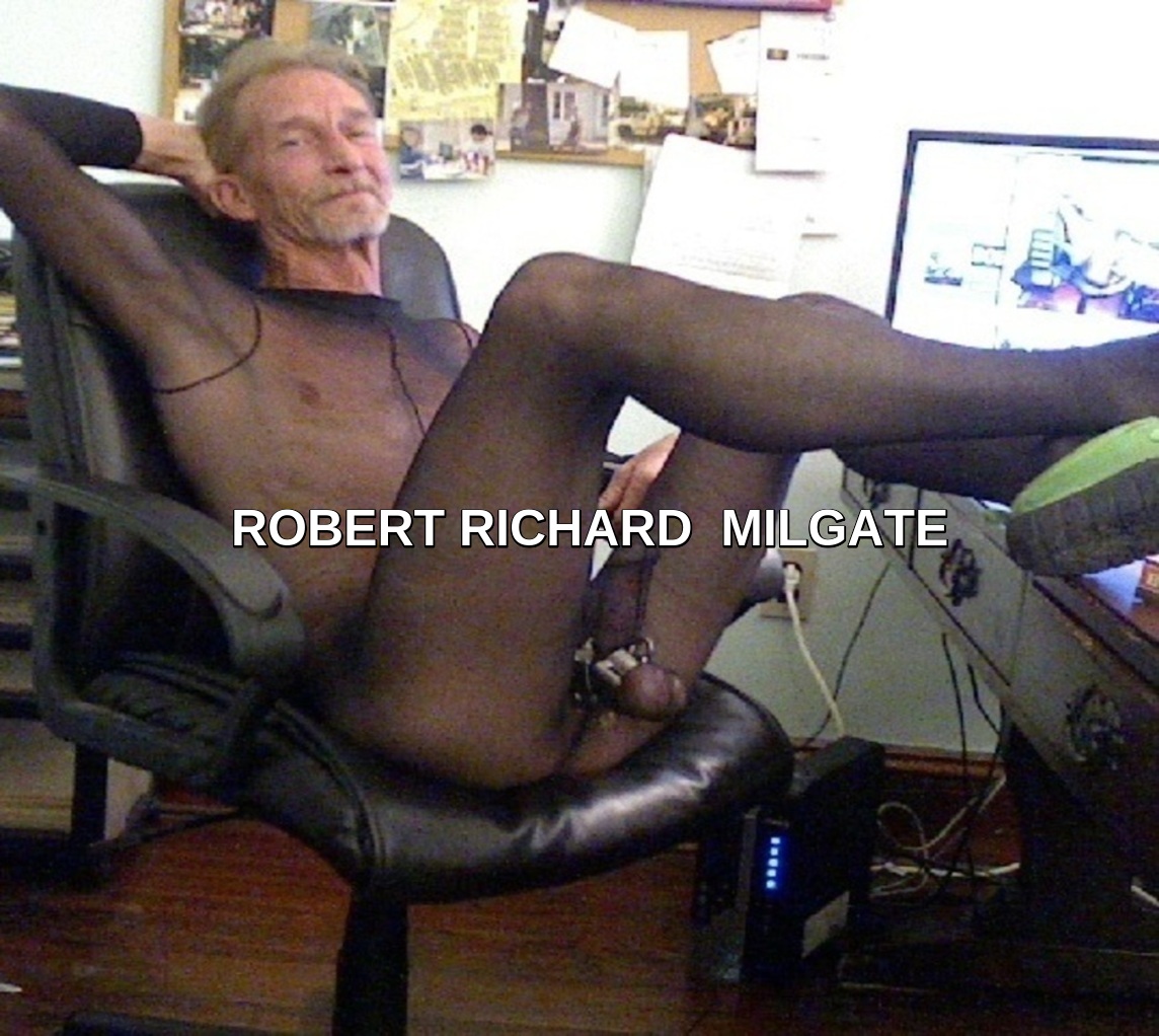 ROBERT RICHARD MILGATE FREAK IN A SHEER  BLACK BODYSTOCKING