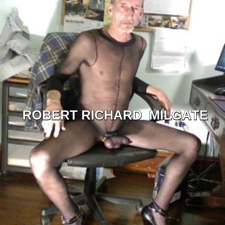 ROBERT RICHARD MILGATE FREAK IN A SHEER  BLACK BODYSTOCKING