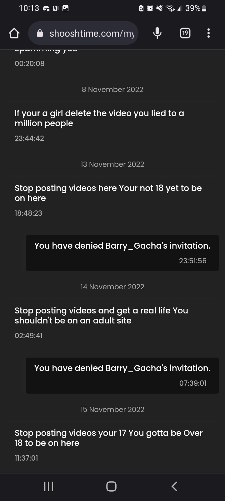 Why is he still on me?