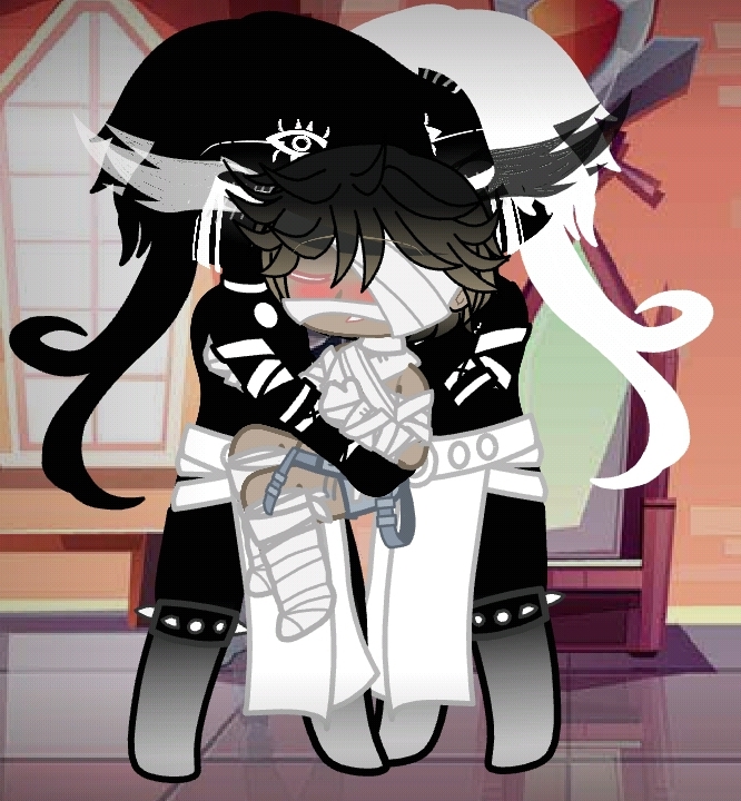 Someone got hurt so his two boyfriends are helping him