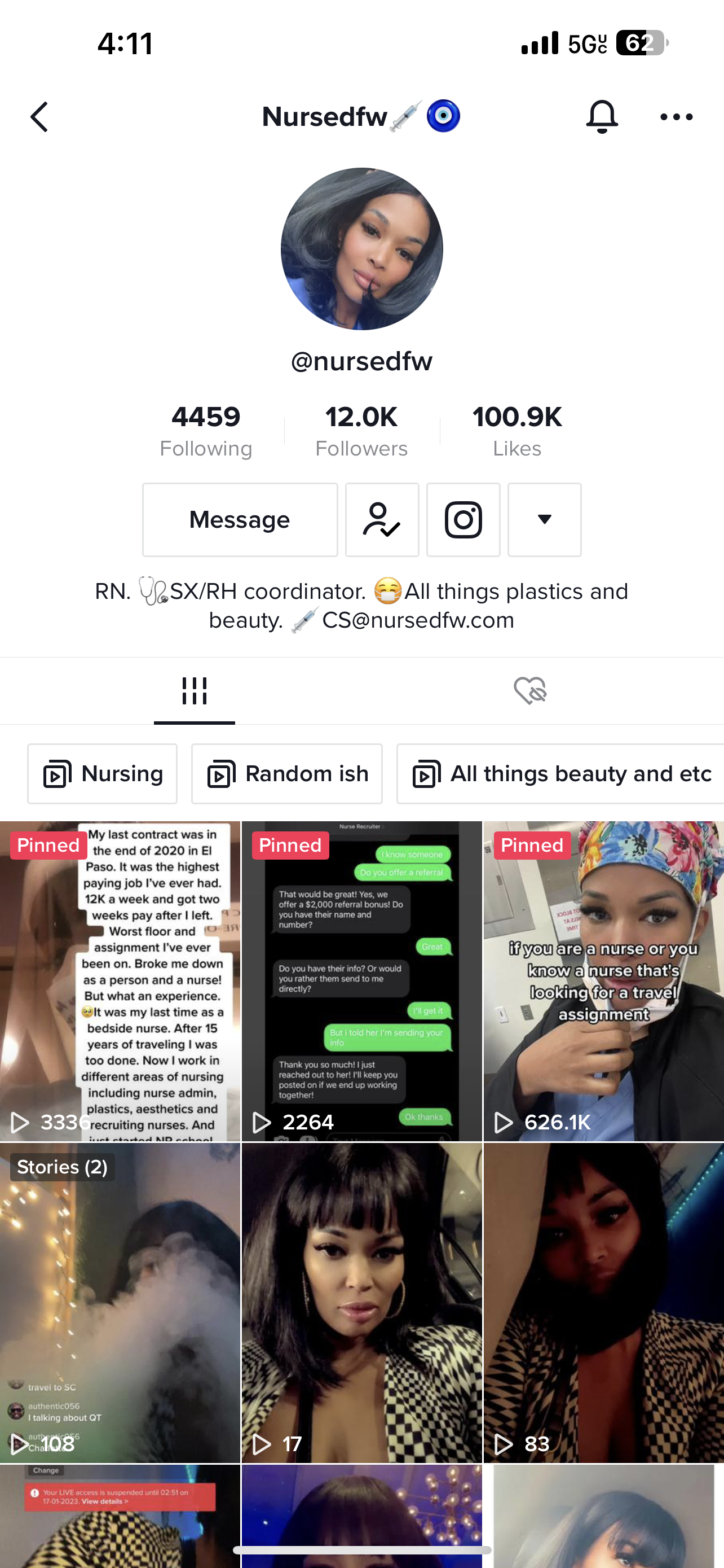 Ebony beauty letting it all hang out