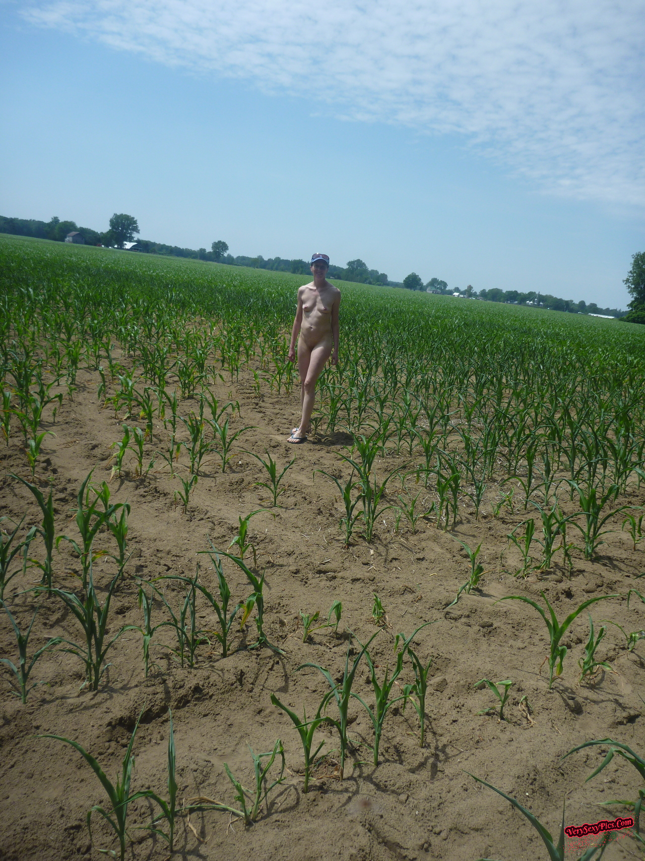 Nudist couple loving life