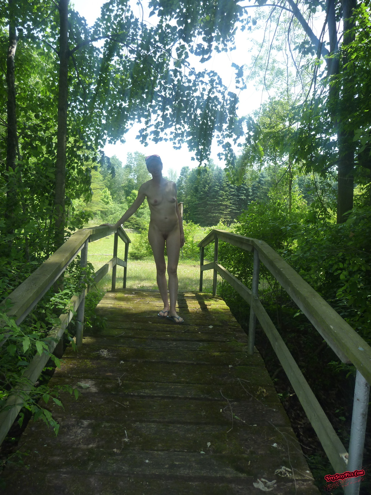 Nudist couple loving life
