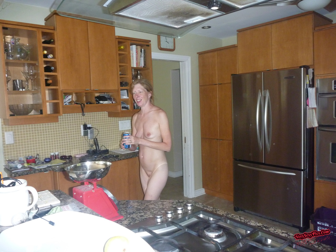 Nudist couple loving life