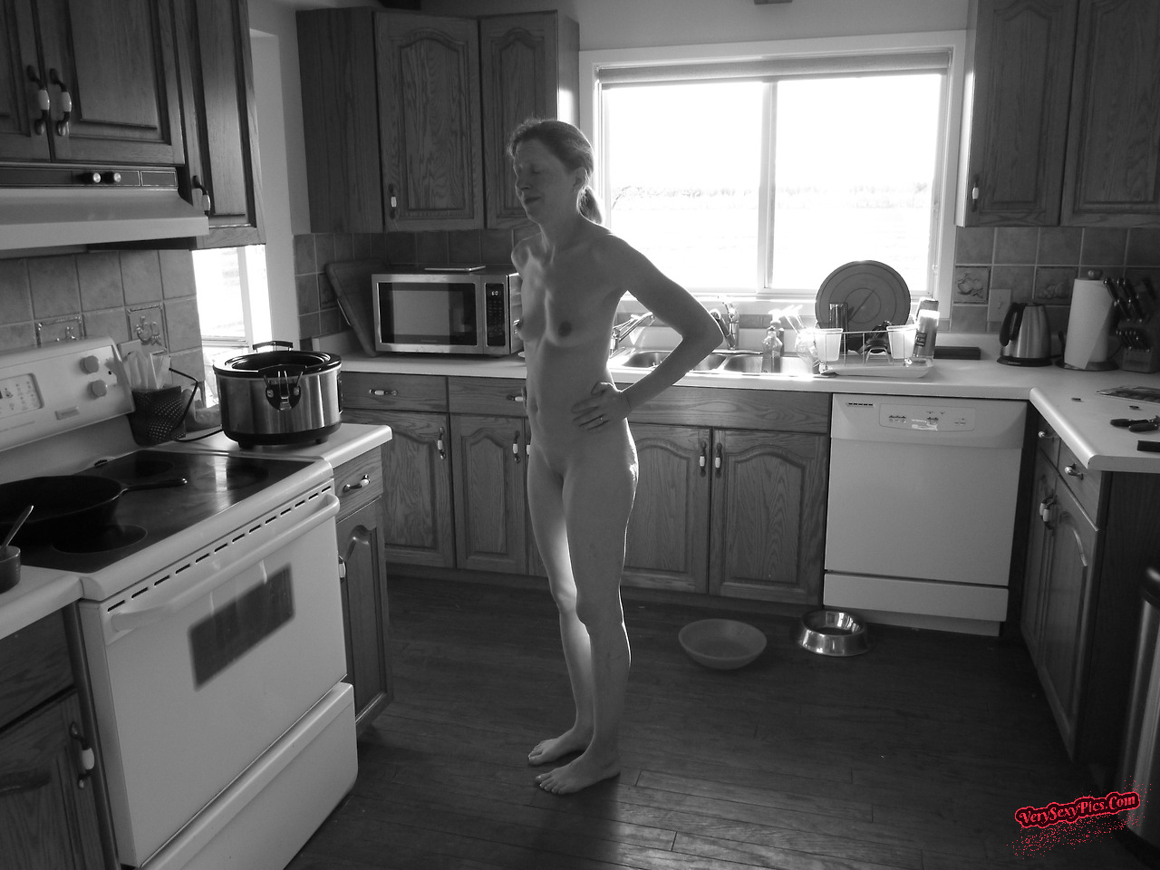 Nudist couple loving life