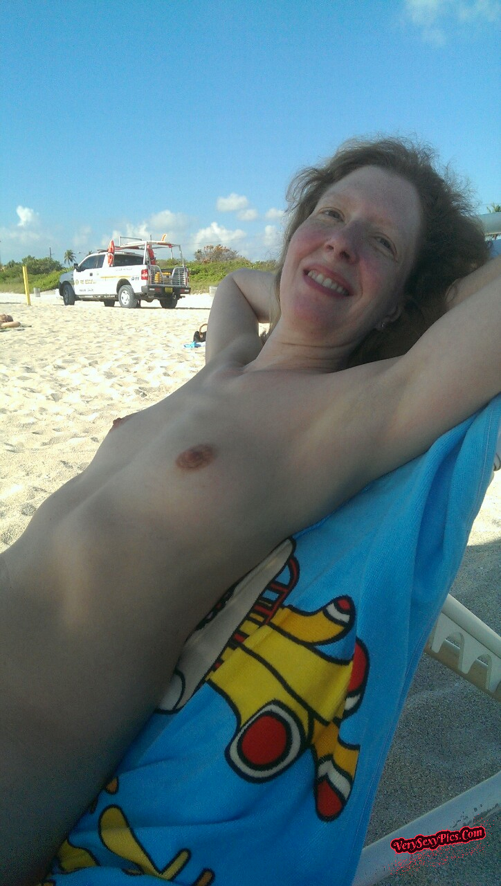 Nudist couple loving life