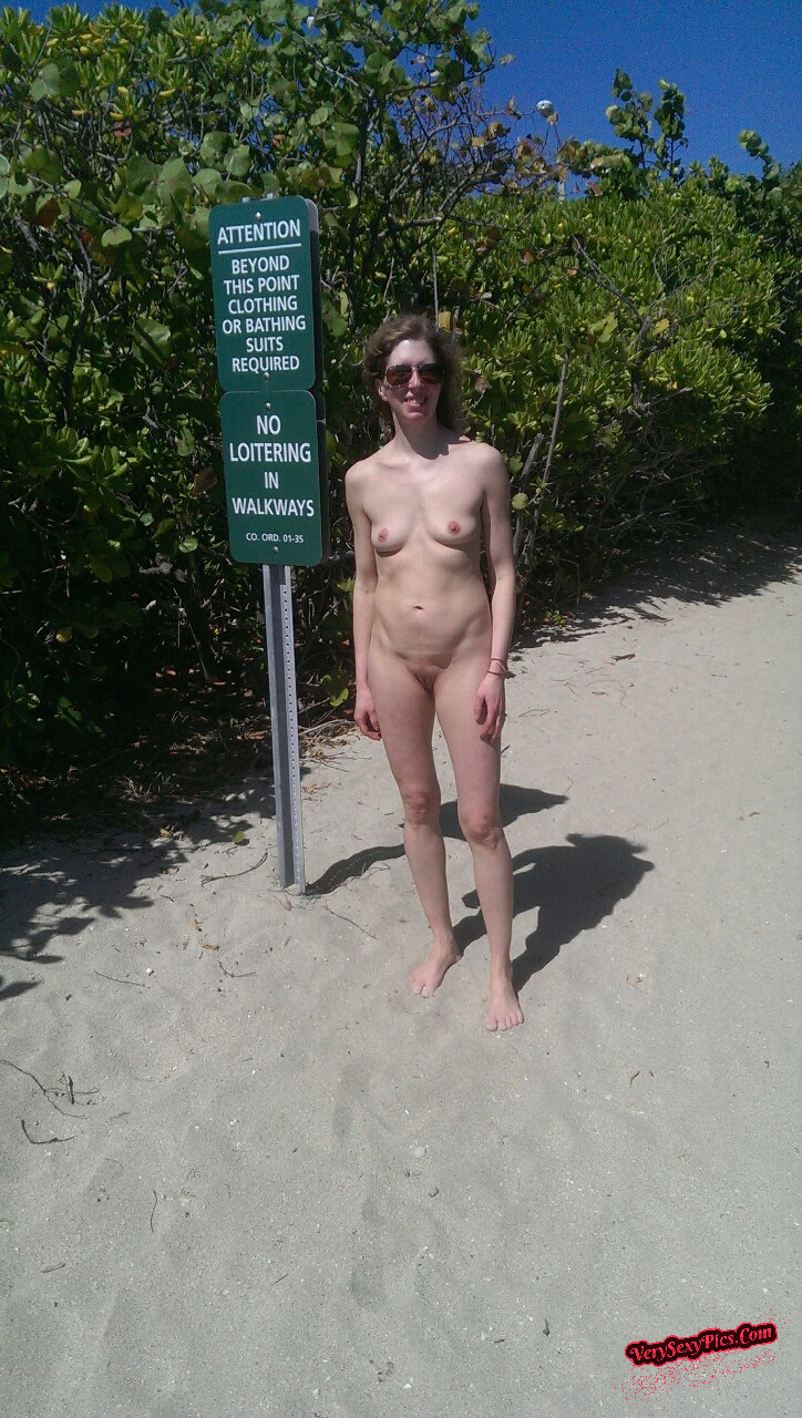 Nudist couple loving life