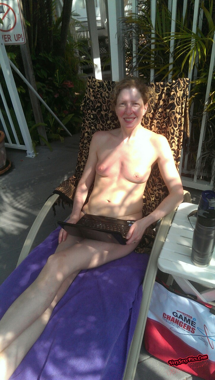 Nudist couple loving life