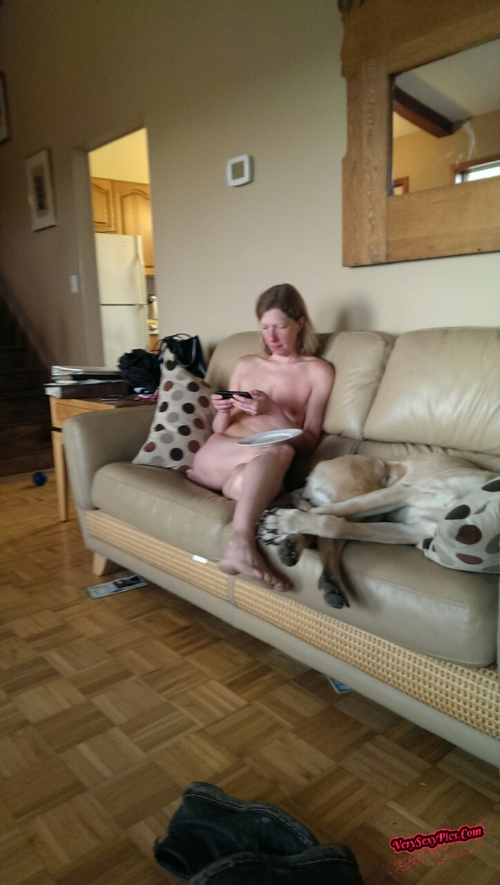 Nudist couple loving life