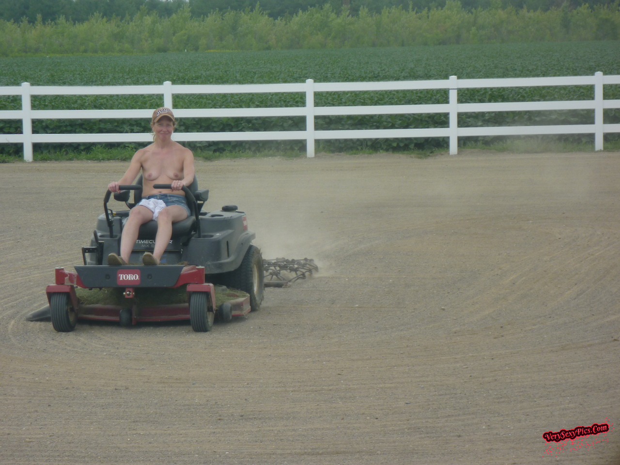 Nudist couple loving life