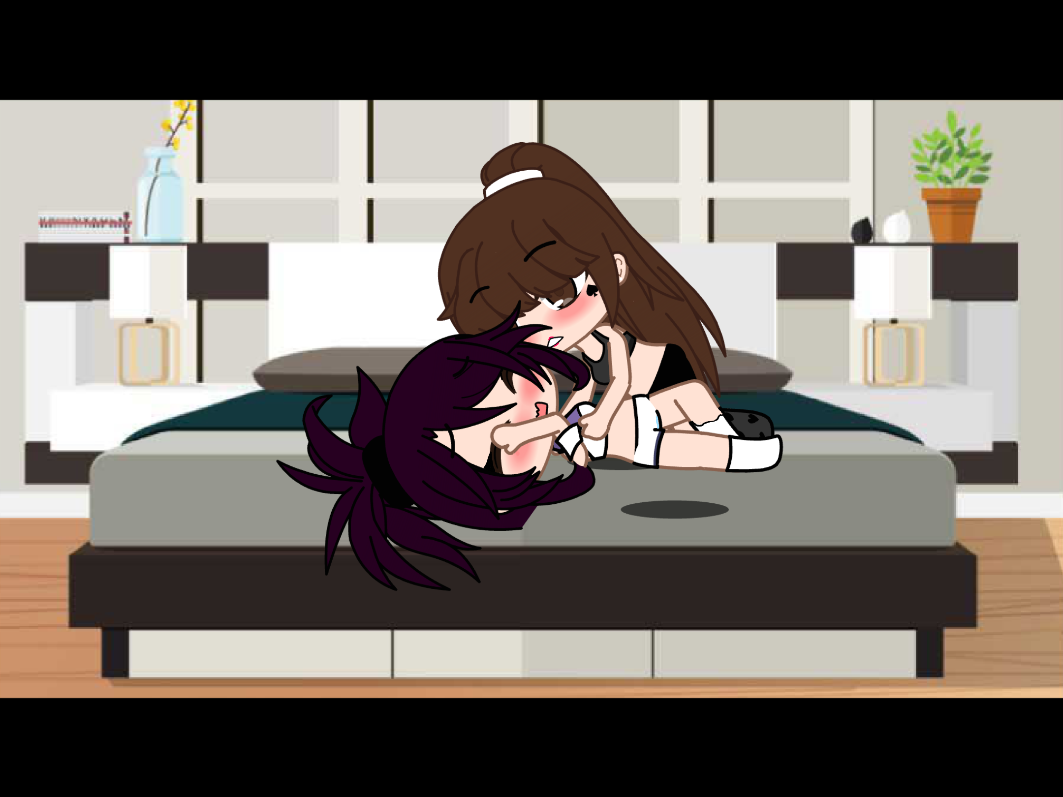 the goth girl is shy