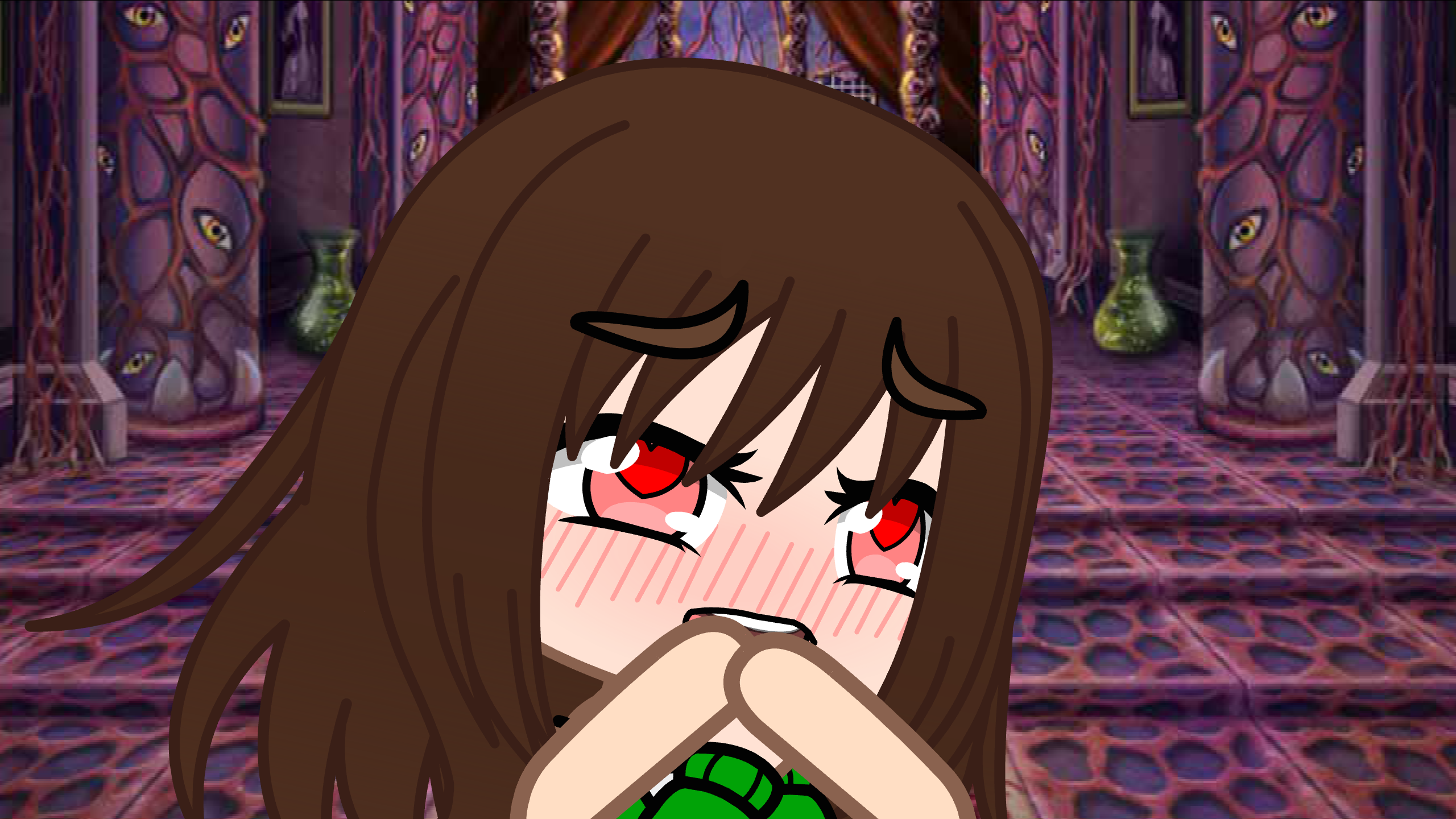 Frisk and chara blowjob