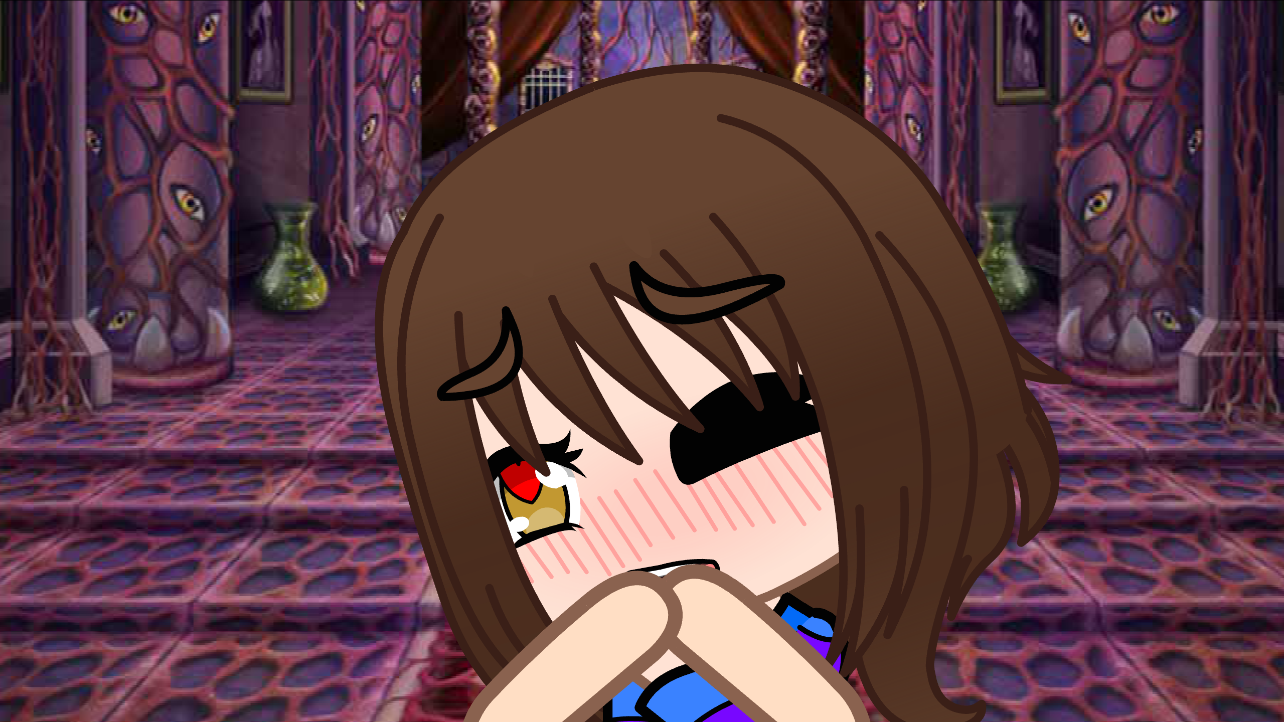 Frisk and chara blowjob