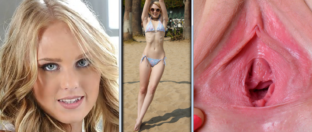 Lily Rader opens her vagina