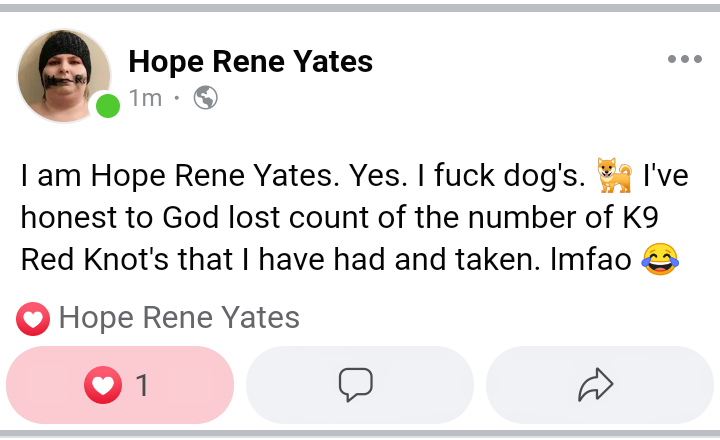 Hope Rene Yates 42D DOB 04.06.1994. SW Indiana 46787