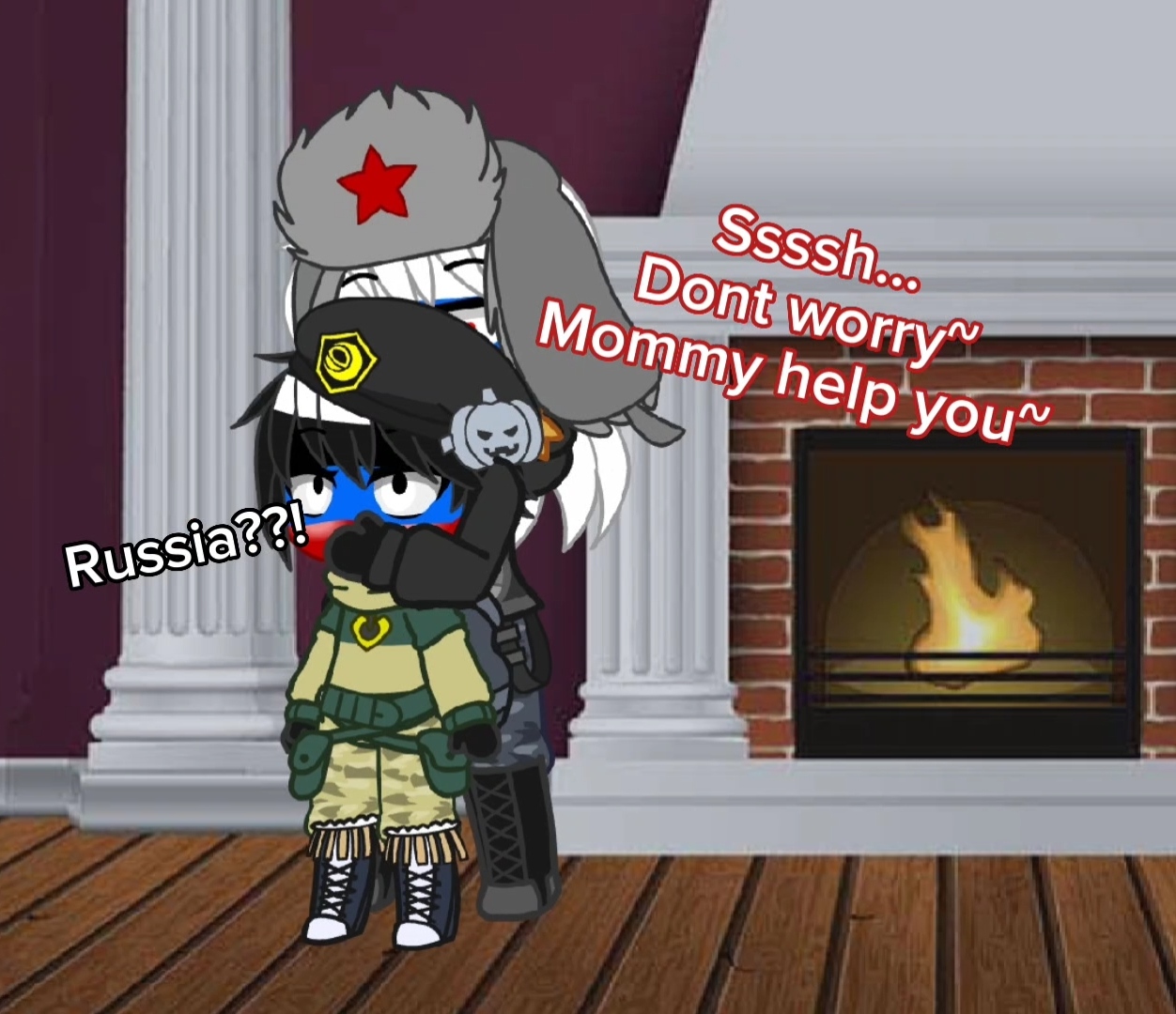 My first comics: "Mommy here!" (Russia(Fem) x Donetsk)