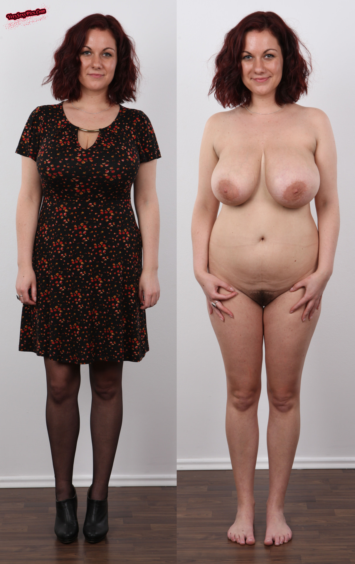 DRESSED/UNDRESSED Sweet Ladys With Big Round Juicy Boobs