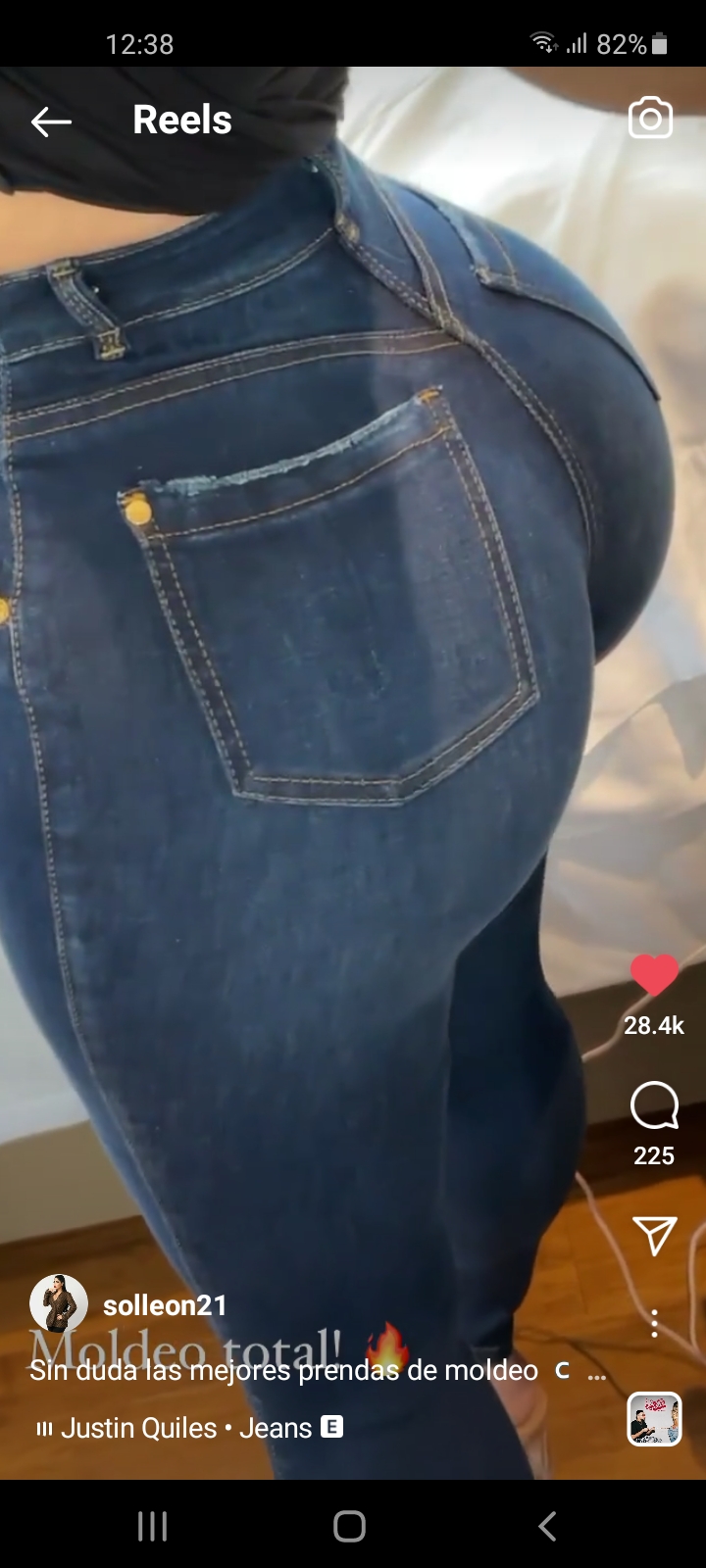 Ass in jeans blowjob anal cum
