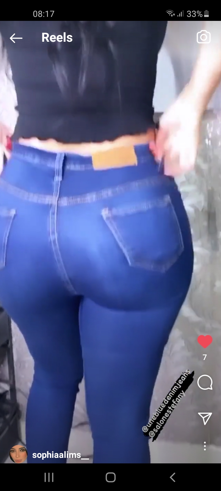 Ass in jeans blowjob anal cum