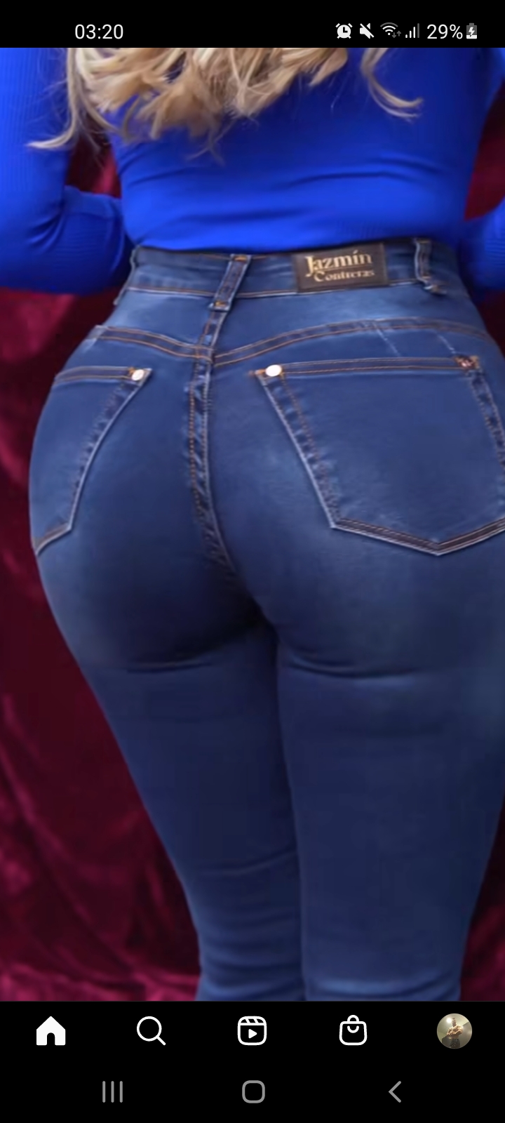 Ass in jeans blowjob anal cum
