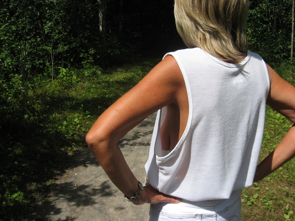 Hot blonde gilf with shaved pussy