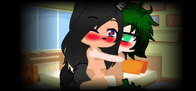 My oc fucks a wolf girl (GIF and PIC)