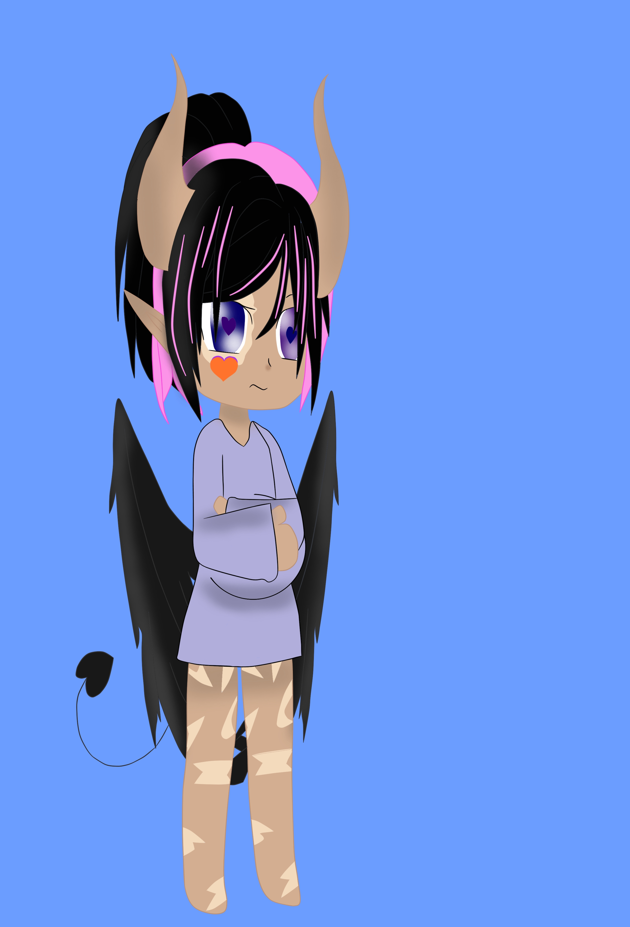 Drawing of myself with my pregnant belly