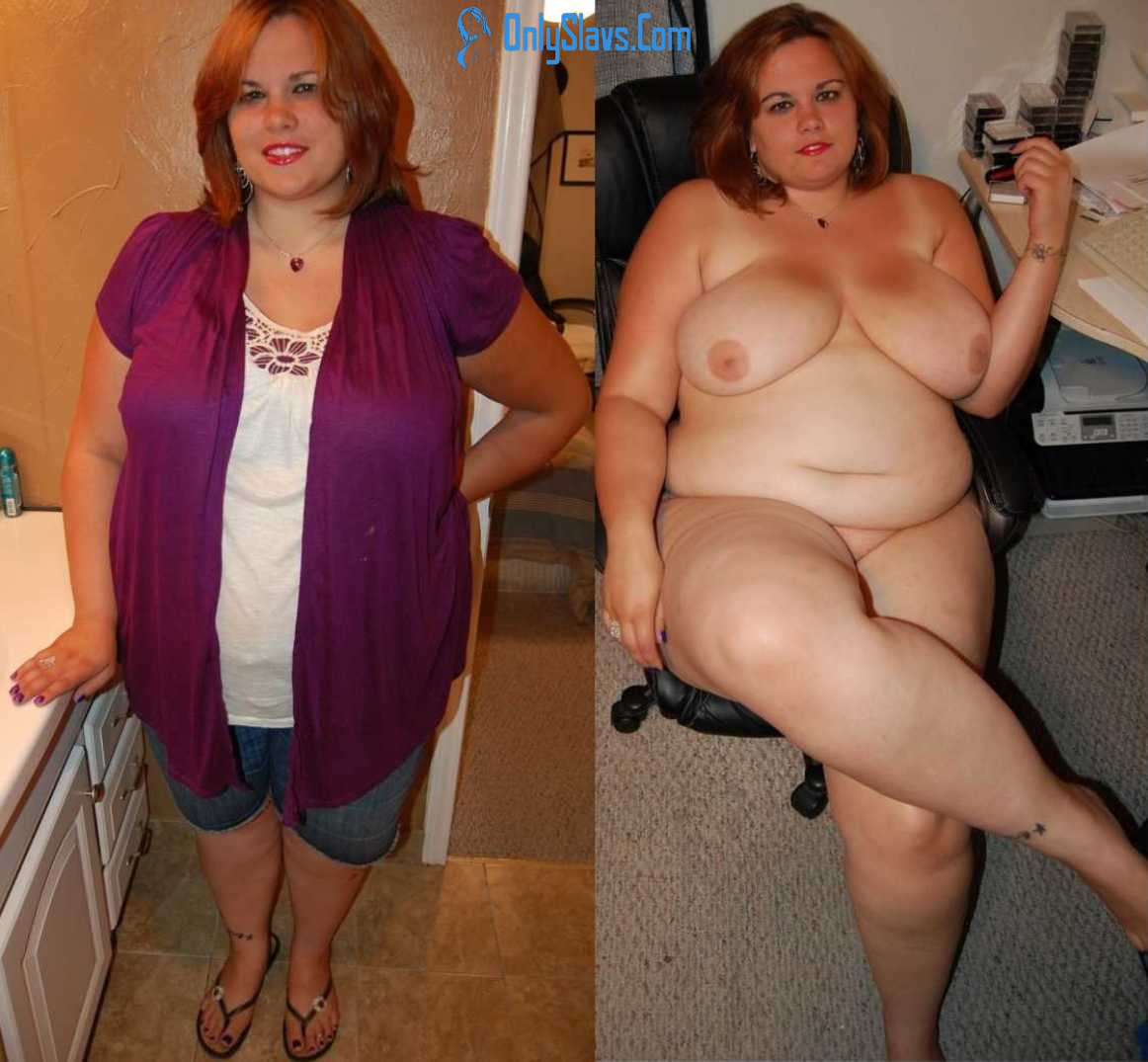 Ukrainian and Russian Slavic babes dressed/undressed