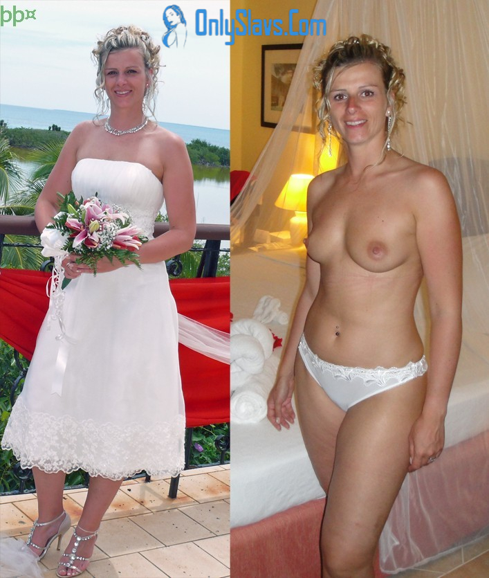 Ukrainian and Russian Slavic babes dressed/undressed