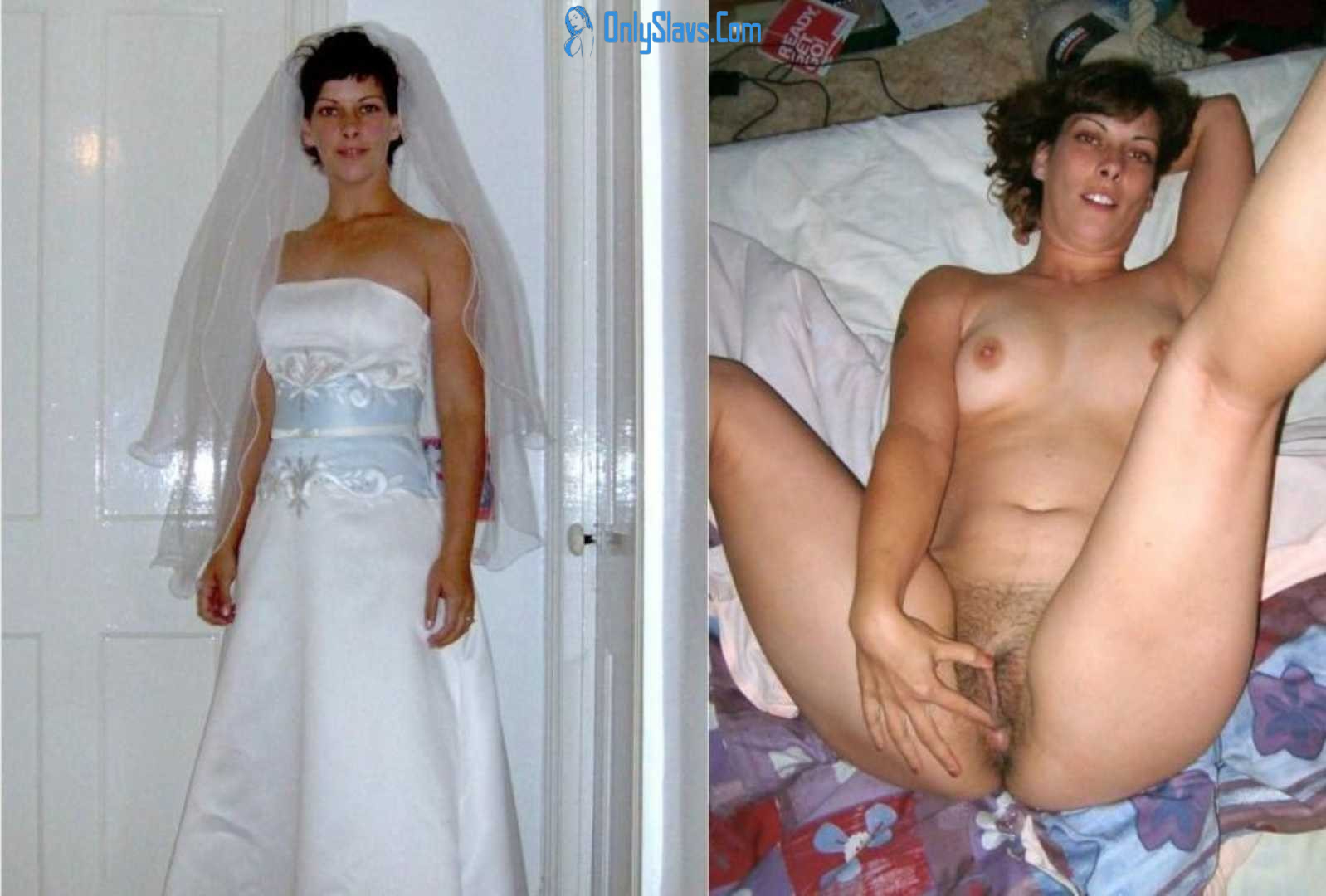 Ukrainian and Russian Slavic babes dressed/undressed