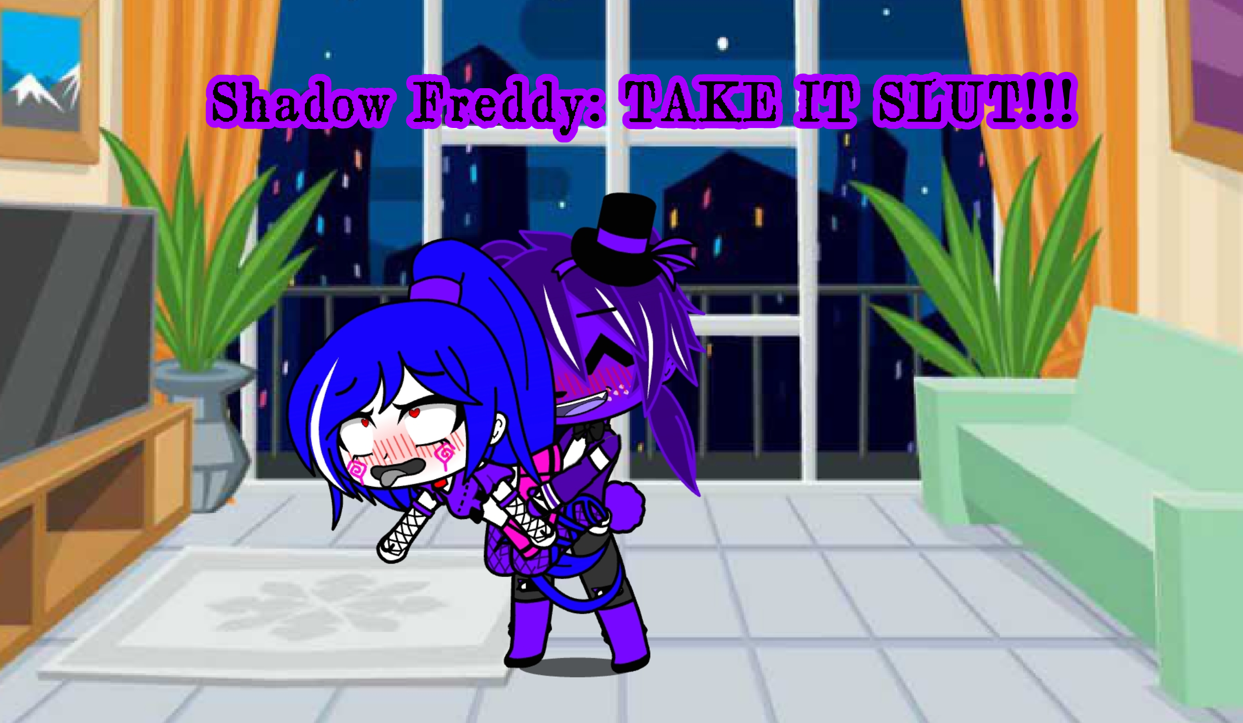 Evan Afton and Gregory fuck Clara Afton