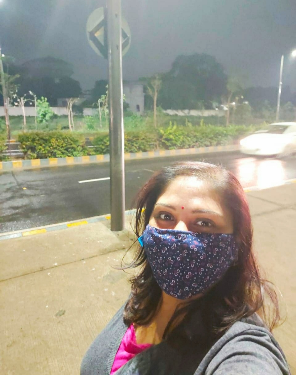 Shweta Randi waiting for customers