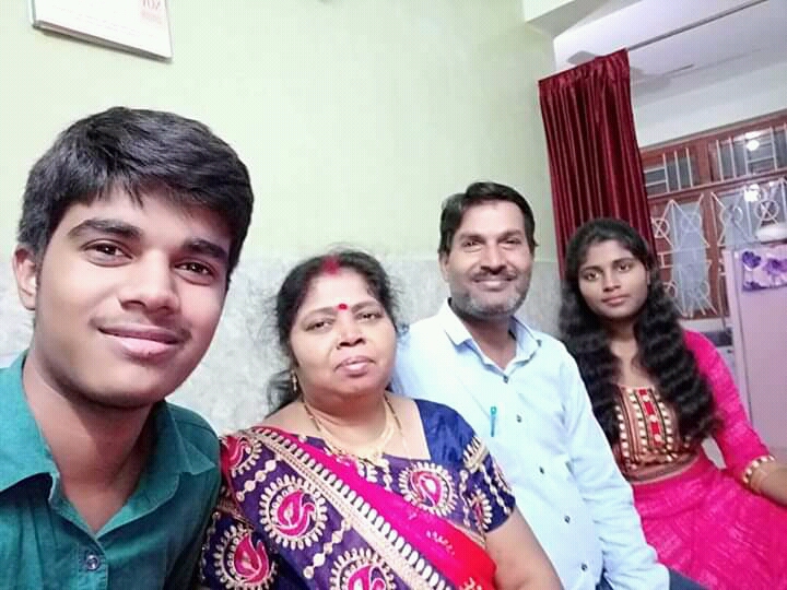 Indian Girl with Family