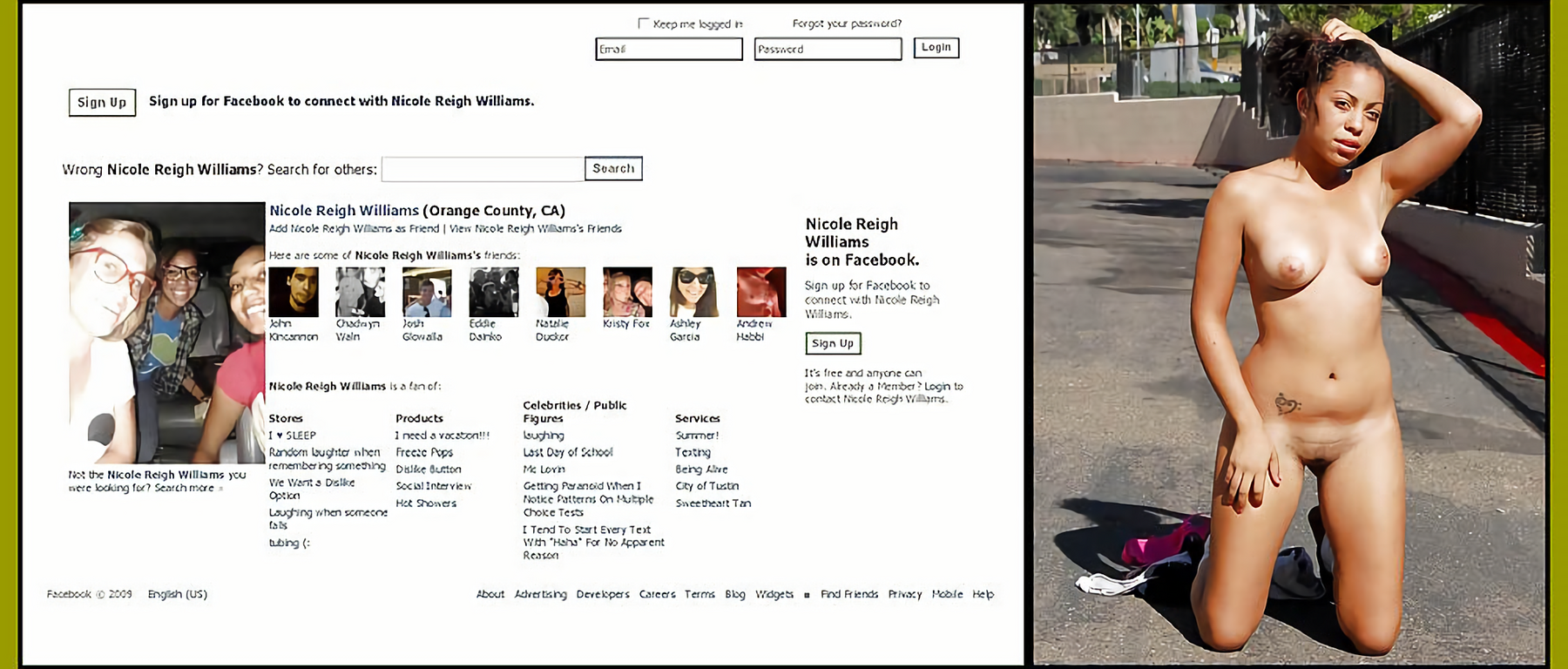 Nicole Reigh Williams naked in public