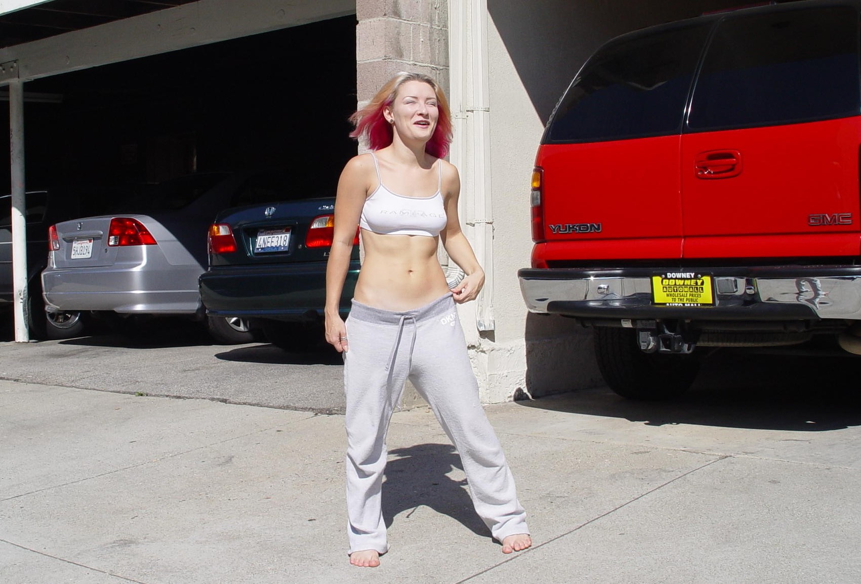 Brandy Slavsky naked in public