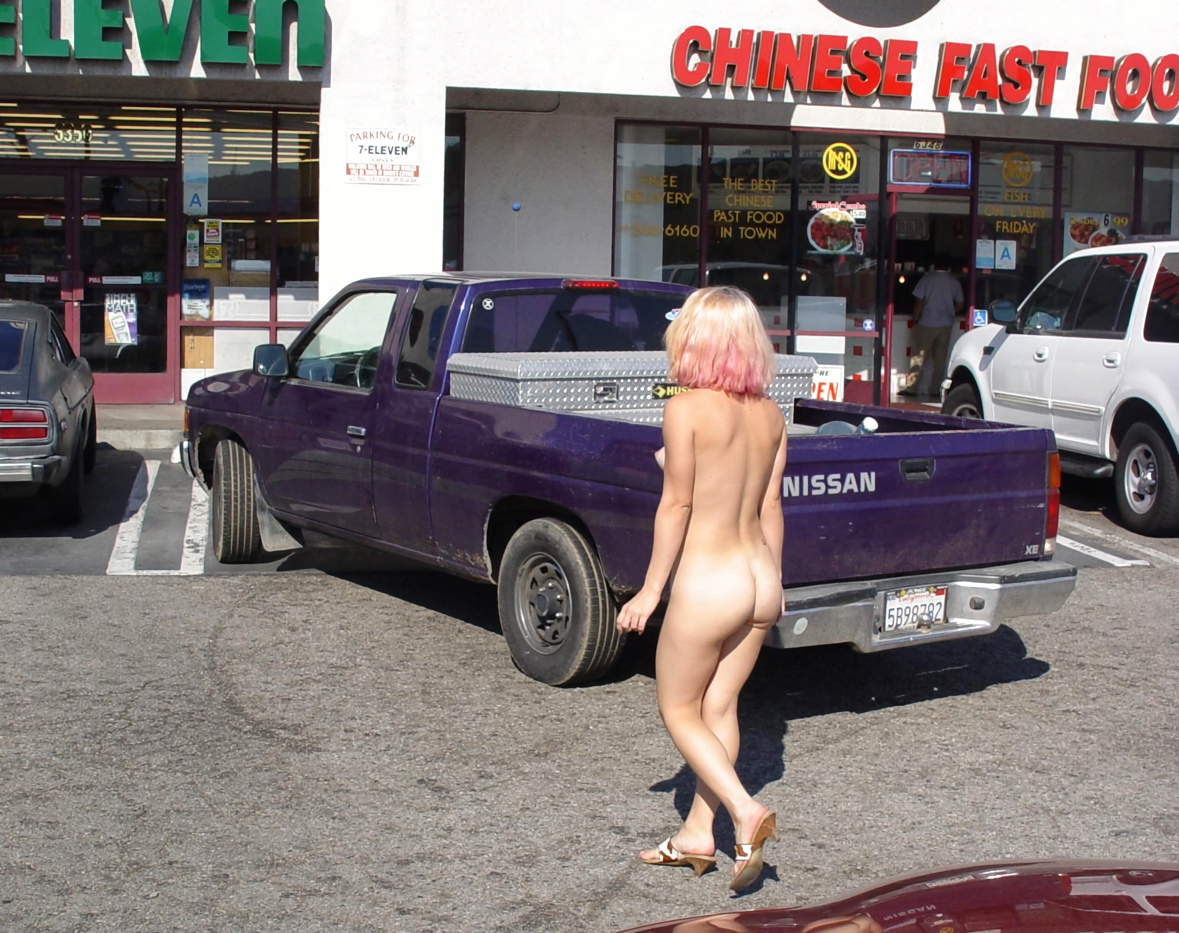 Brandy Slavsky naked in public