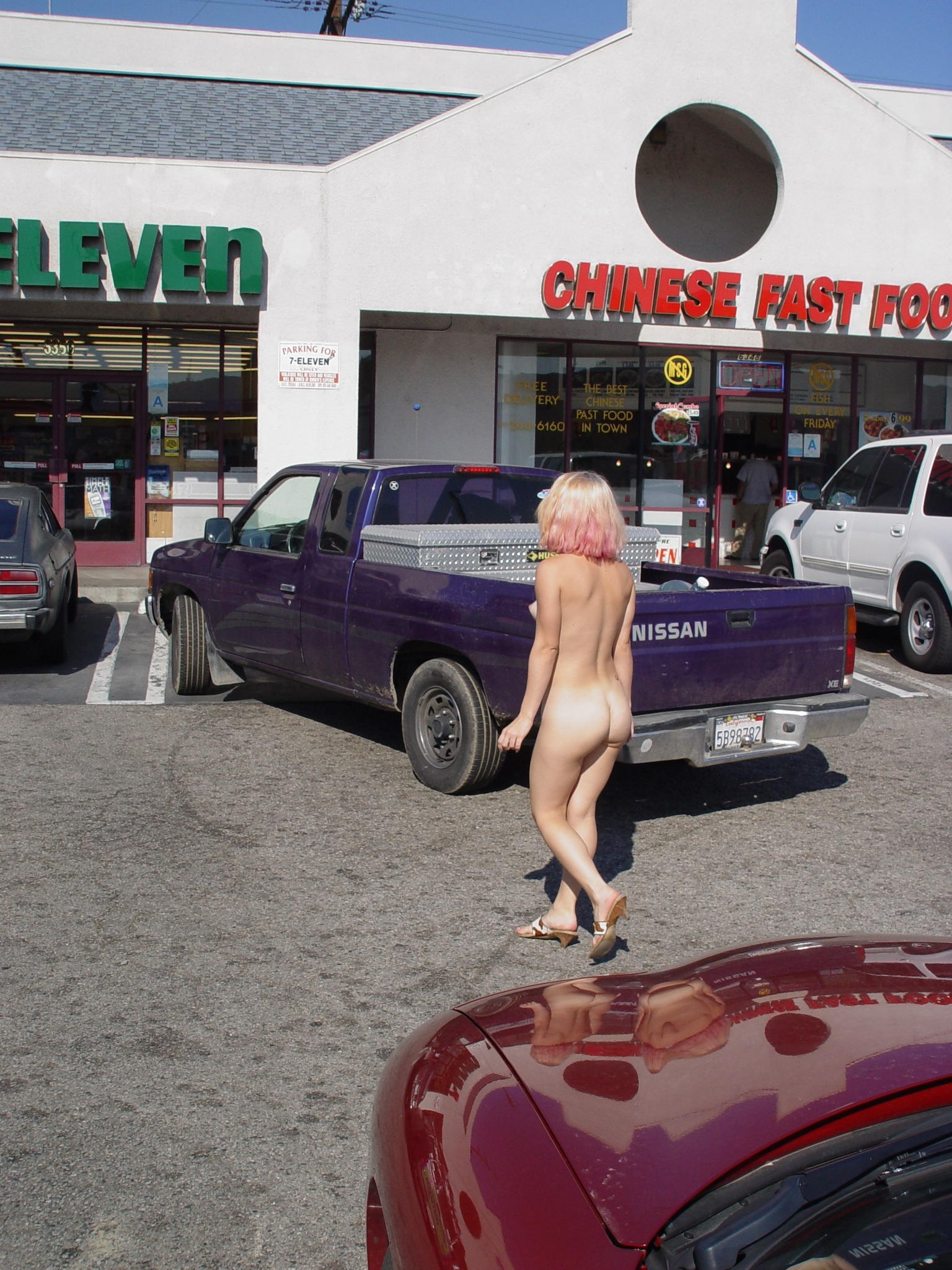 Brandy Slavsky naked in public