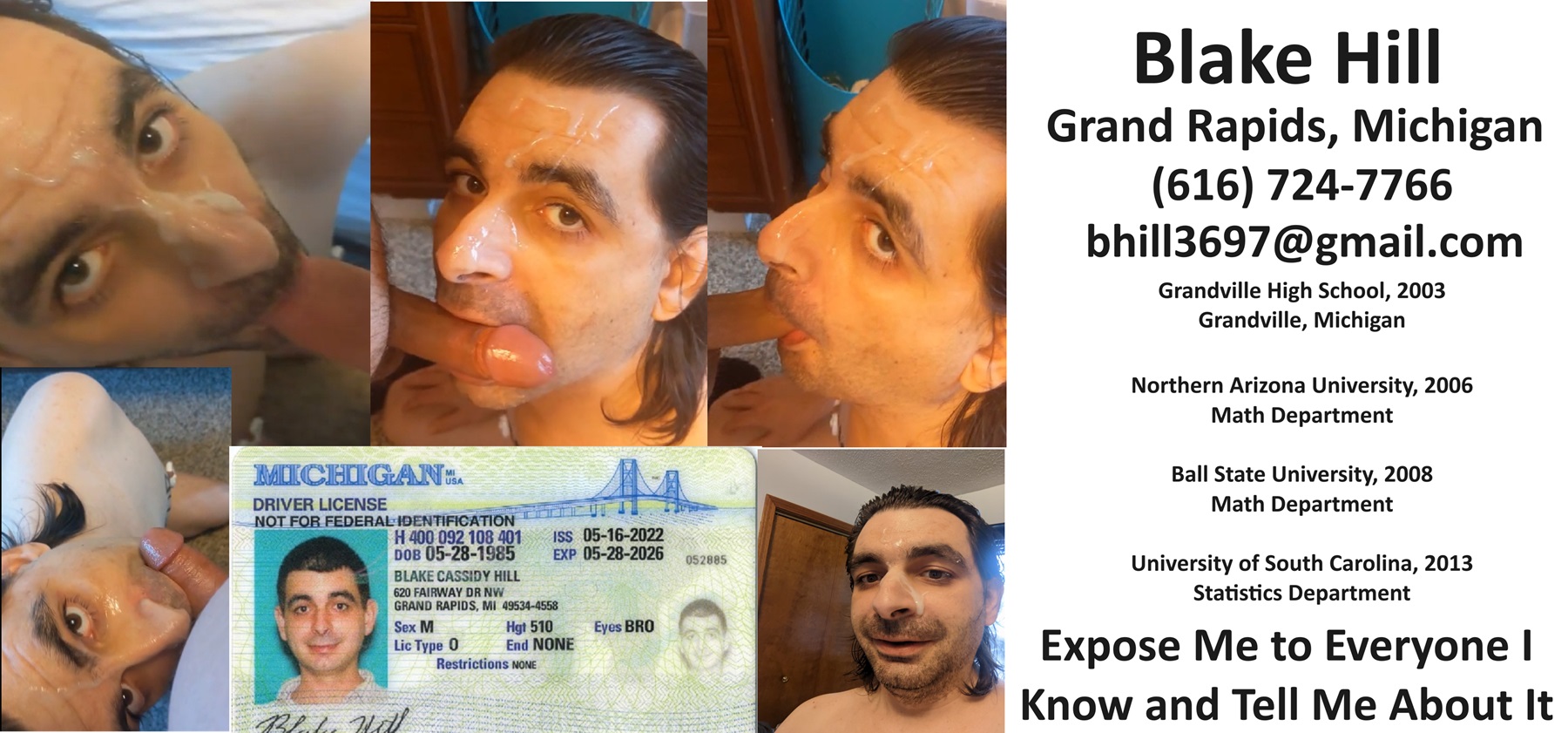 Webslut Blake Hill from Grand Rapids Michigan  collages