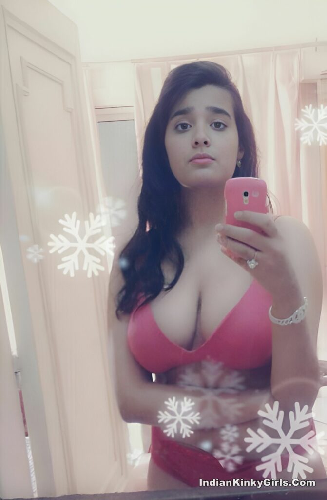 Indian cute girl selfie in mirror