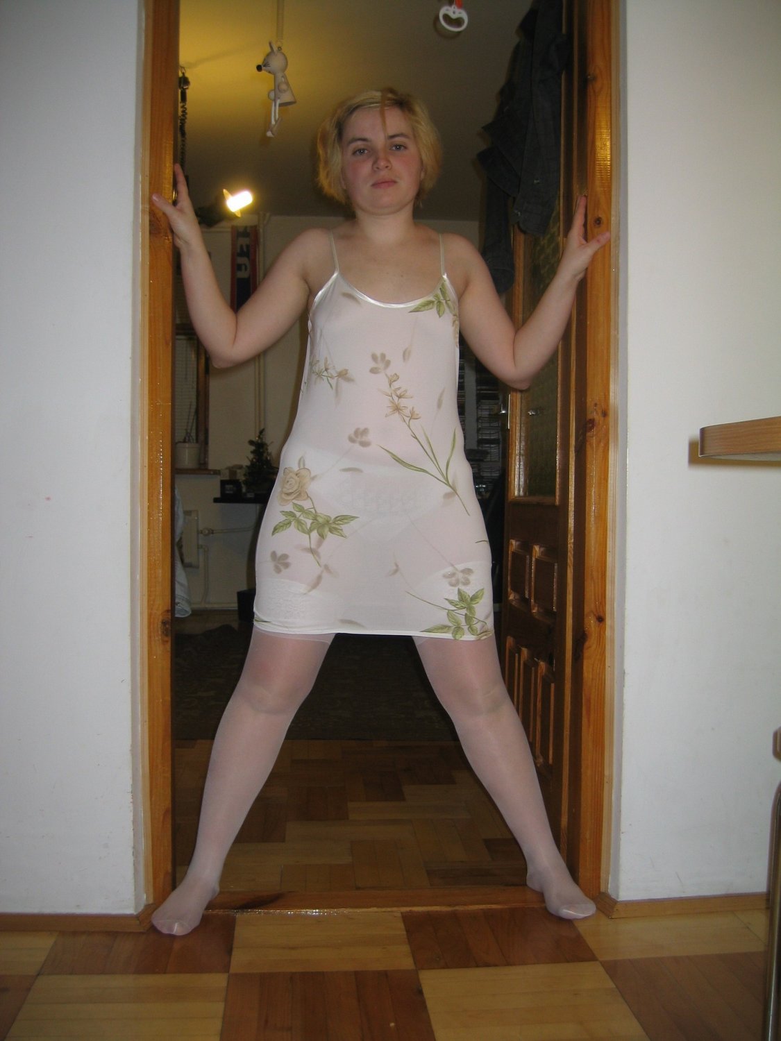 slut in white stockings