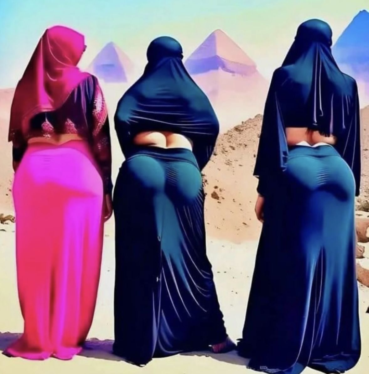 Hot Hijab wearing Muslim women